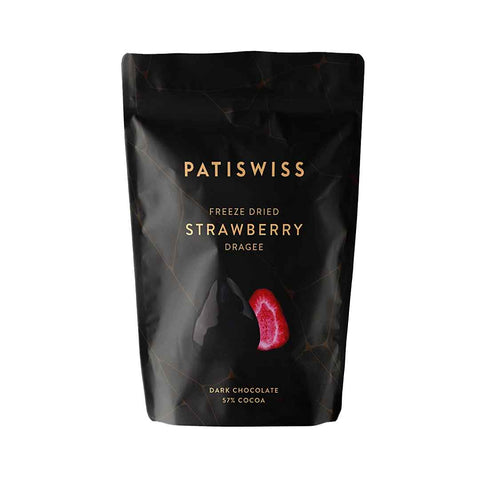 Dark Chocolate Covered Strawberry Dragee 80gr  | Patiswiss