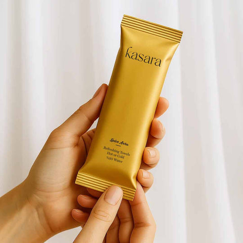 مناشف مبللة معطرة بالعنبر تتبرد وتتسخن