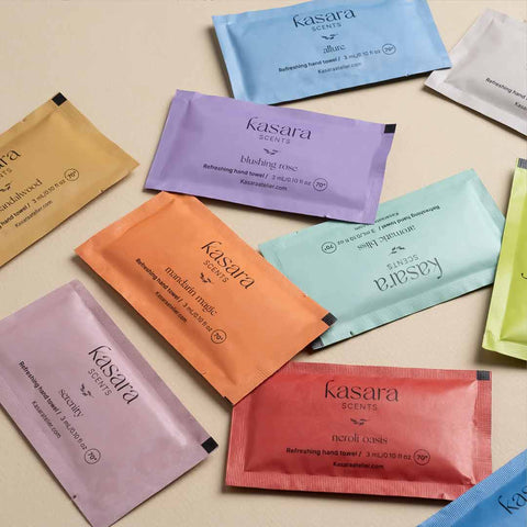 كسارا تشكيلة مناديل معطرة معقمة بـ 10 روائح مختلفه - 60 منديل