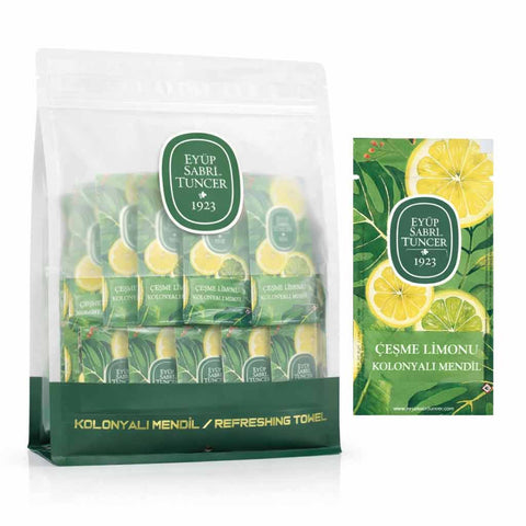 Eyup Sabri Tuncer Çeşme Lemon Scented Refreshing Wipes – 150 Pack, Small Size