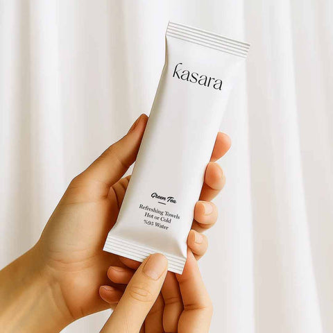 مناشف مبللة معطرة بعطر الشاي الأخضر خالية من الكحول تتبرد وتتسخن